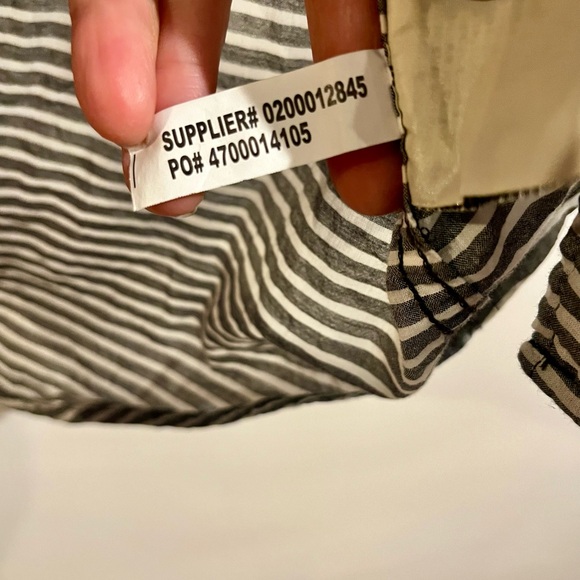 Ralph Lauren Denim & Supply Striped  Button Up Casual Men Shirt White&gray L/G - Picture 7 of 13